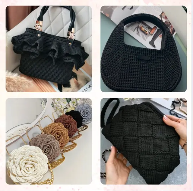 Bolsa de crochê do catálogo 6